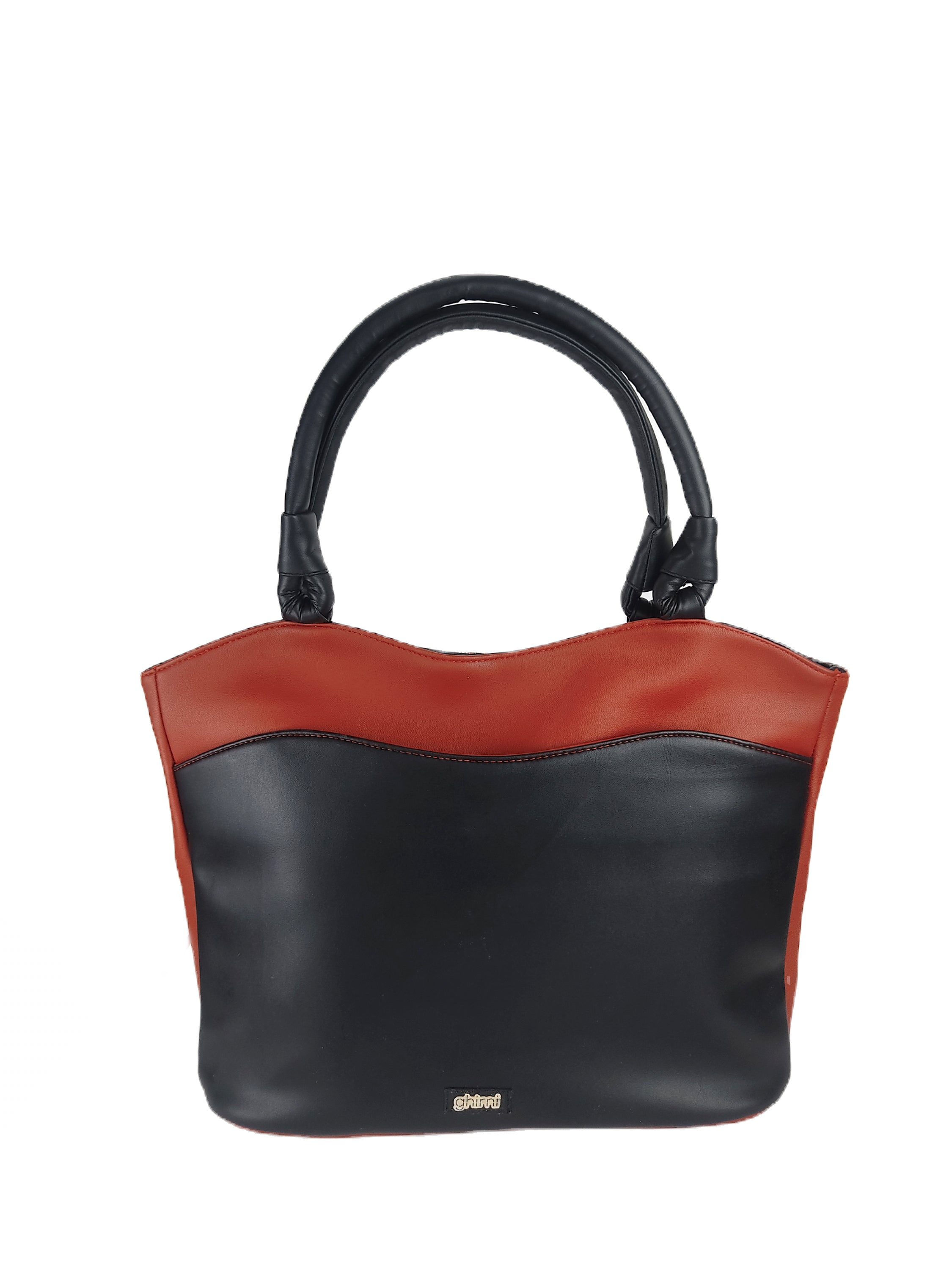Ganges Wavy Hand Painted Tote With Folk Motif