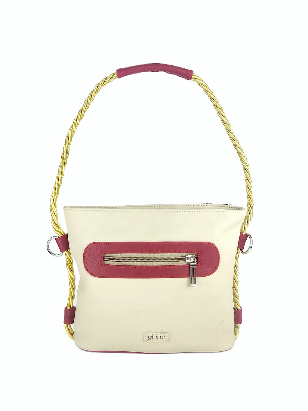 Chiri Hand Bag Painting on Canvas With Rope Handle