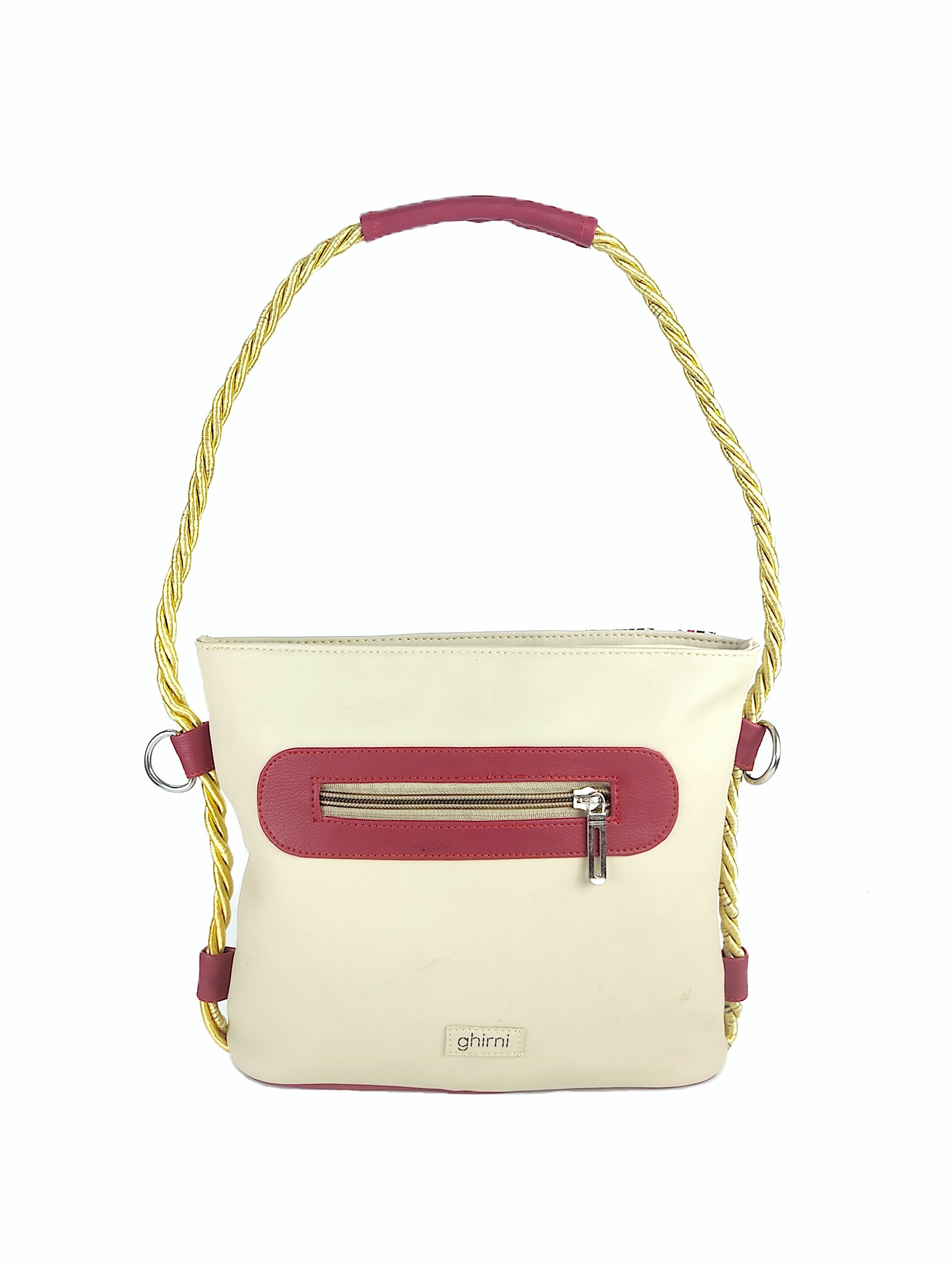 Chiri Hand Bag Painting on Canvas With Rope Handle