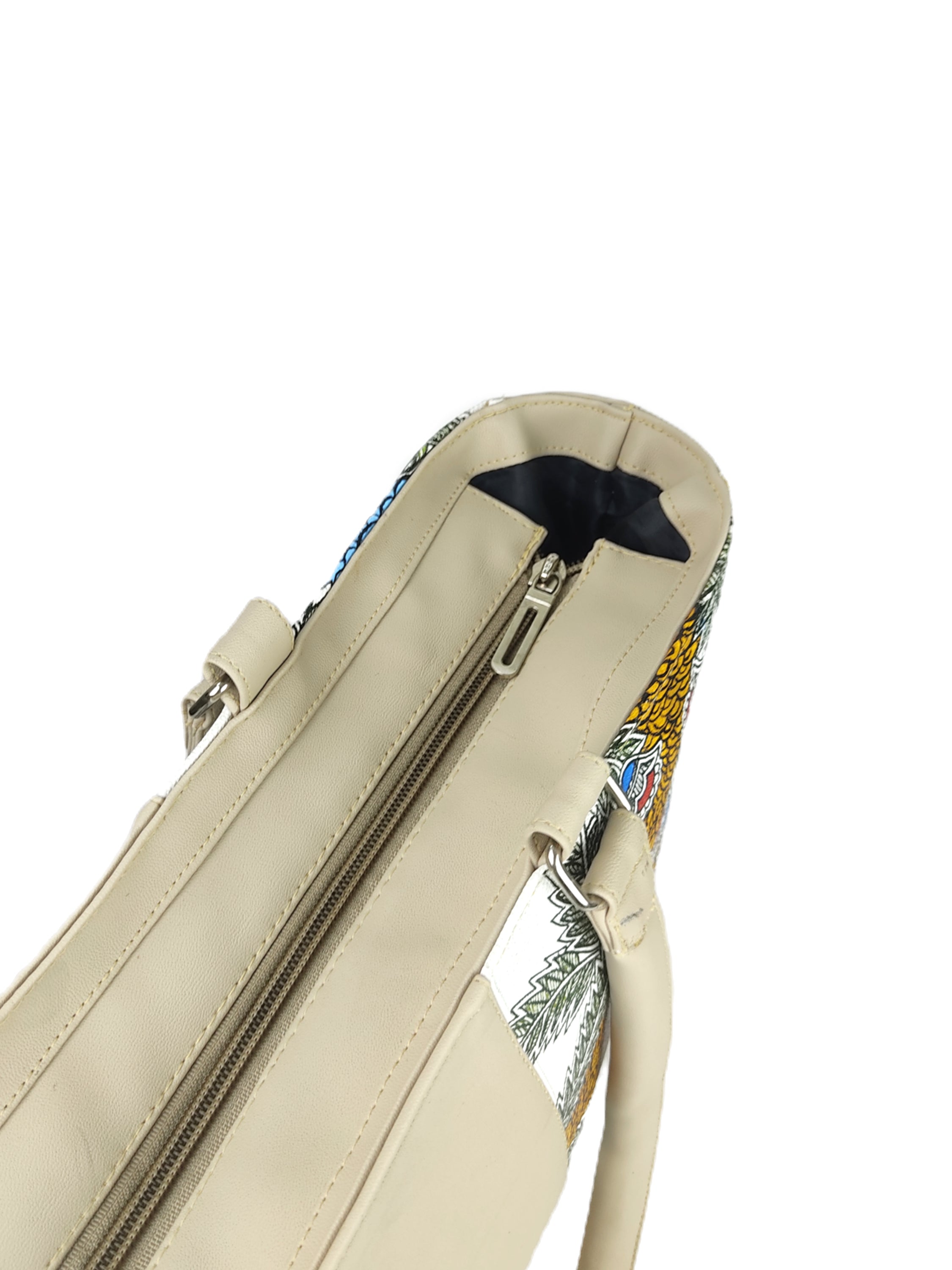 Riverleaf Tote With Hand-Painted Folk Motifs